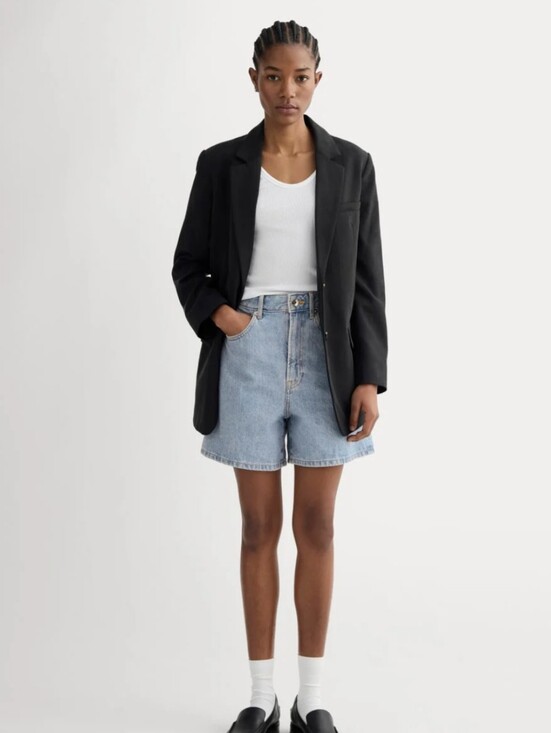 Everlane Pants - Everlane The A-Line Denim Short In Light Indigo Size 31